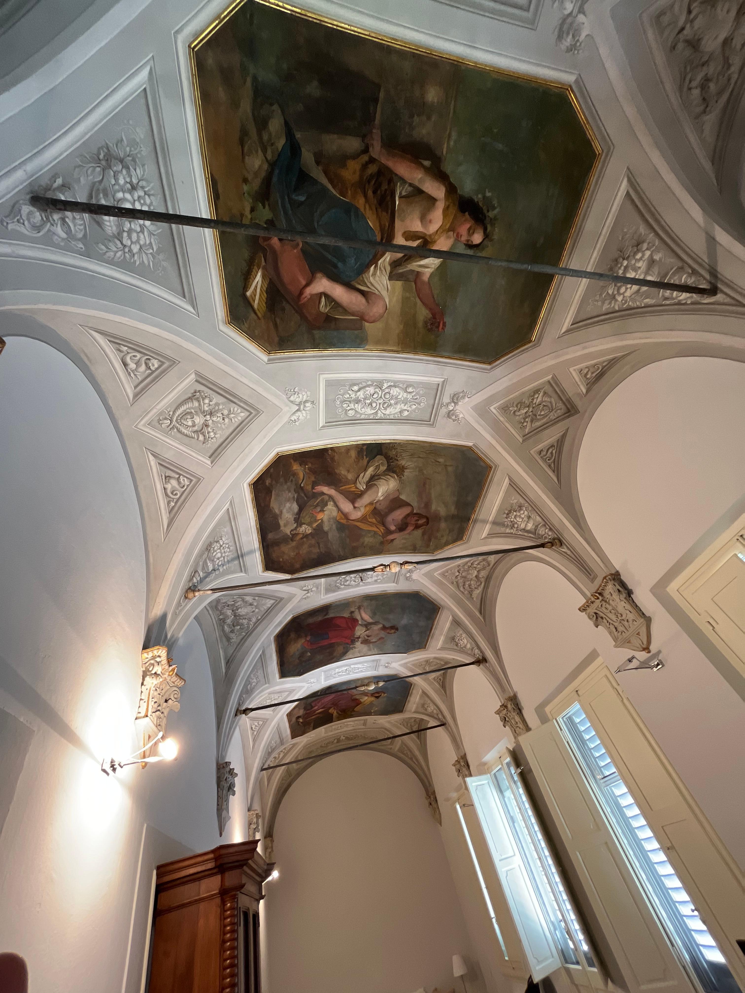 Painted ceiling in our bedroom.