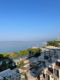 View from side sea room balcony