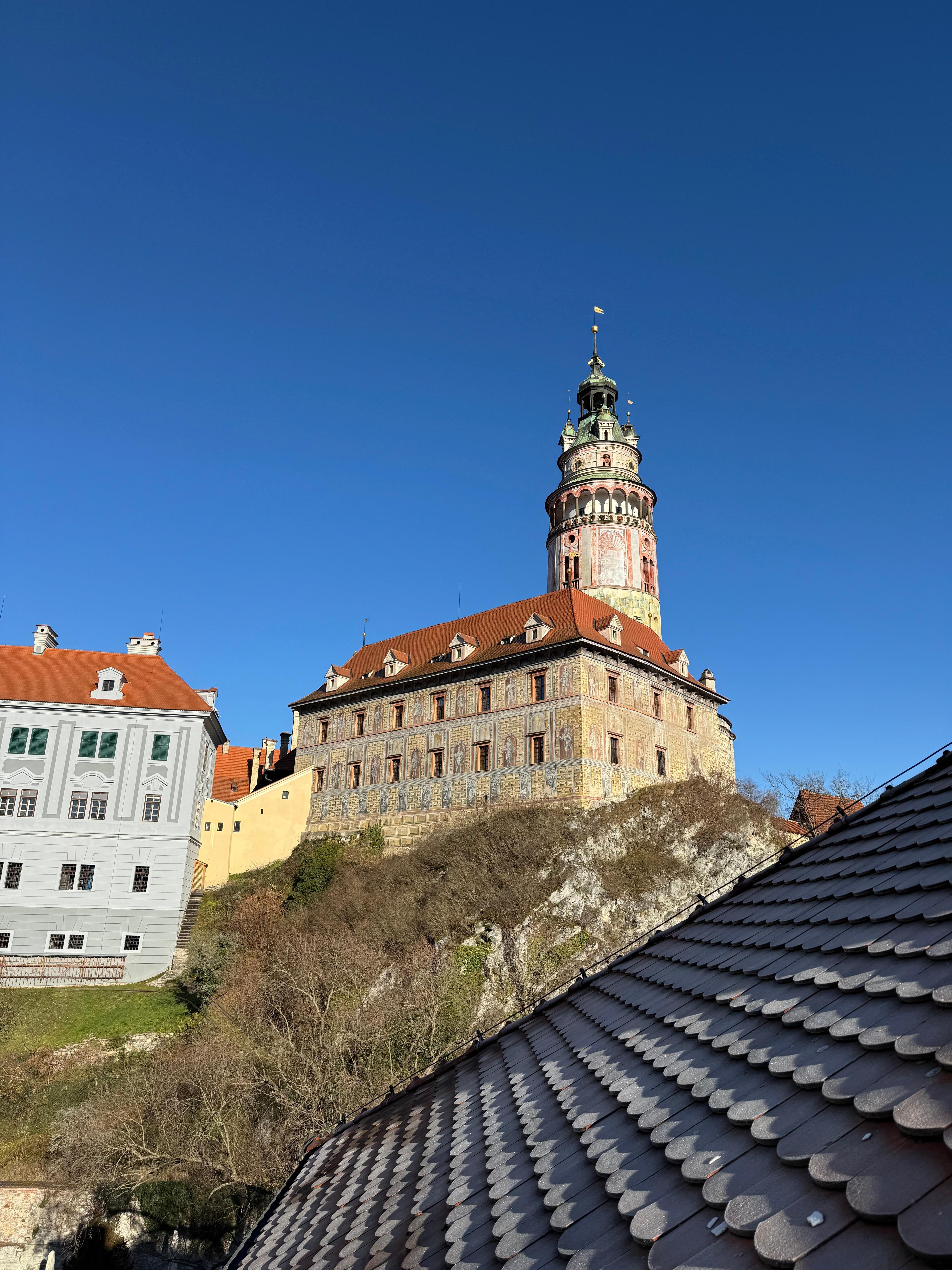 View of the castle from the terrace. 