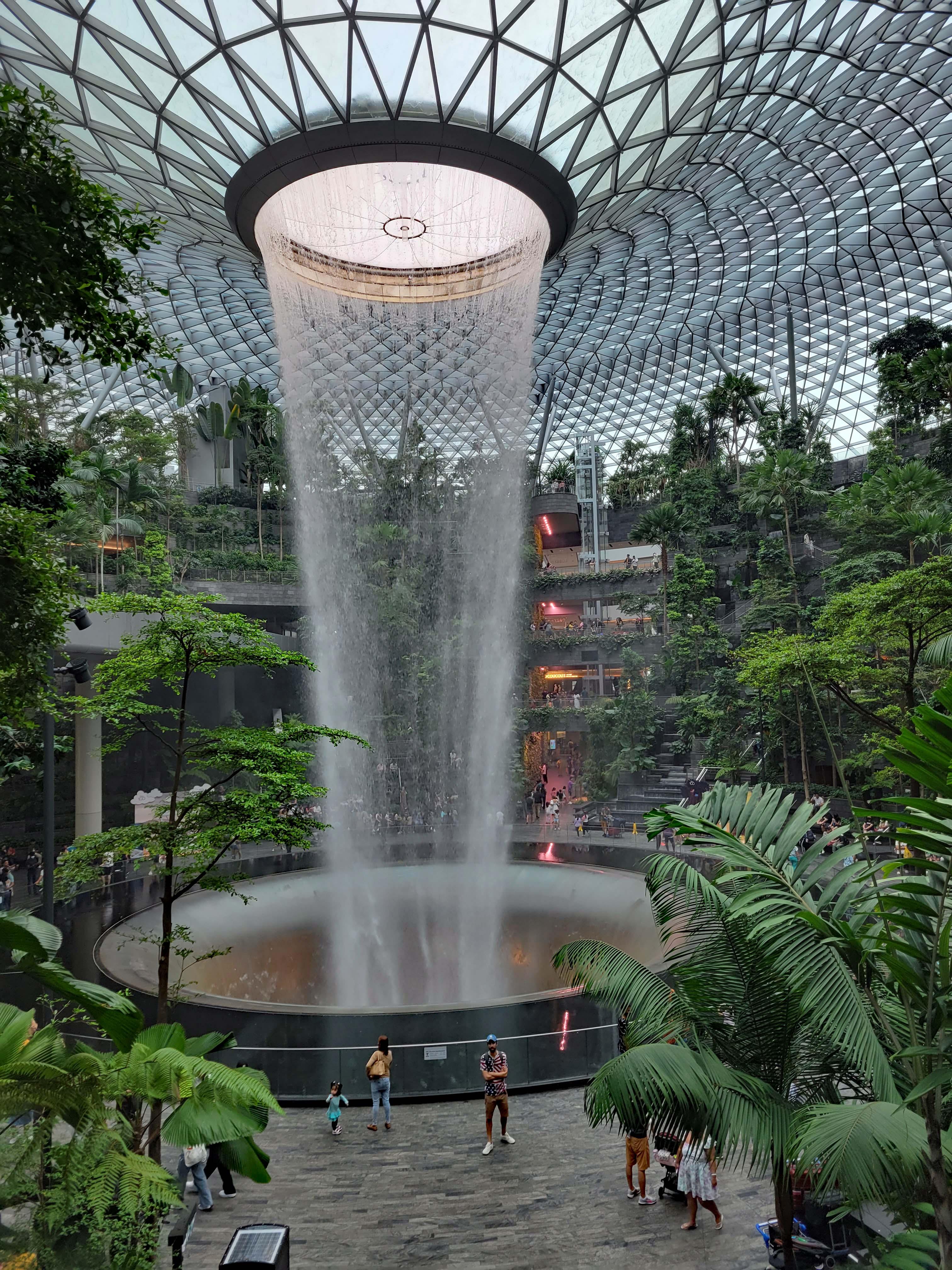 Rain Vortex Waterfall just outside YotelAir