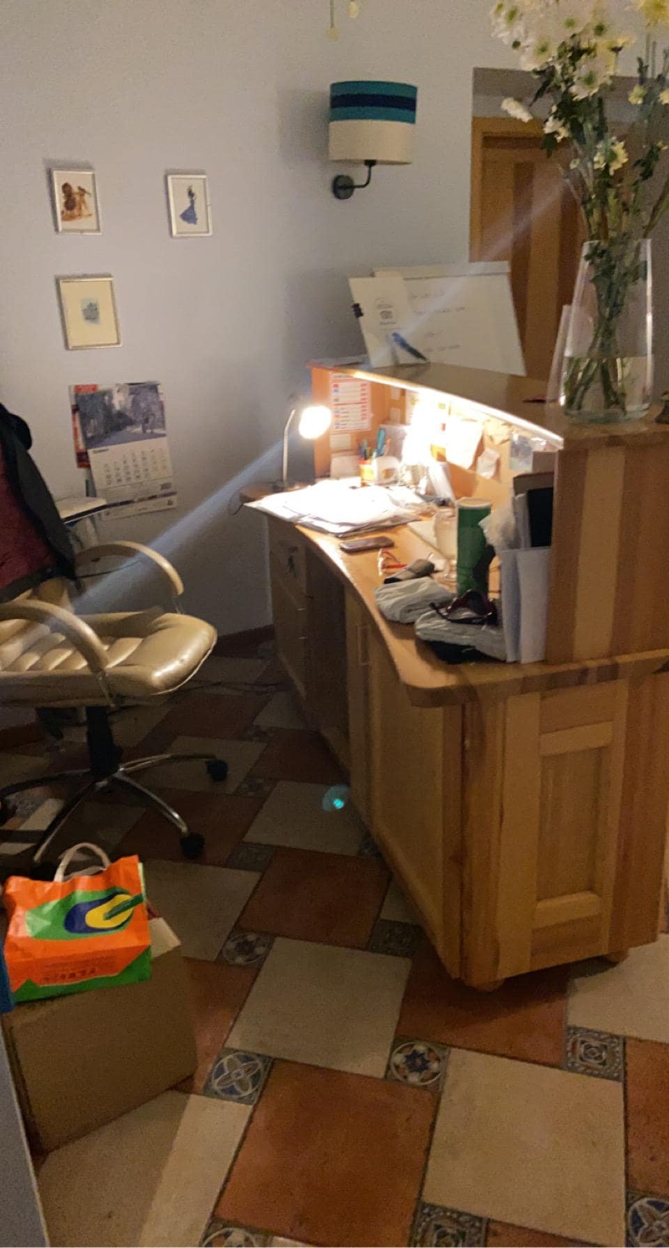 Resepsjonen som var ubemannet.