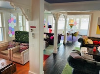 Funky decor in the candy room and lounge