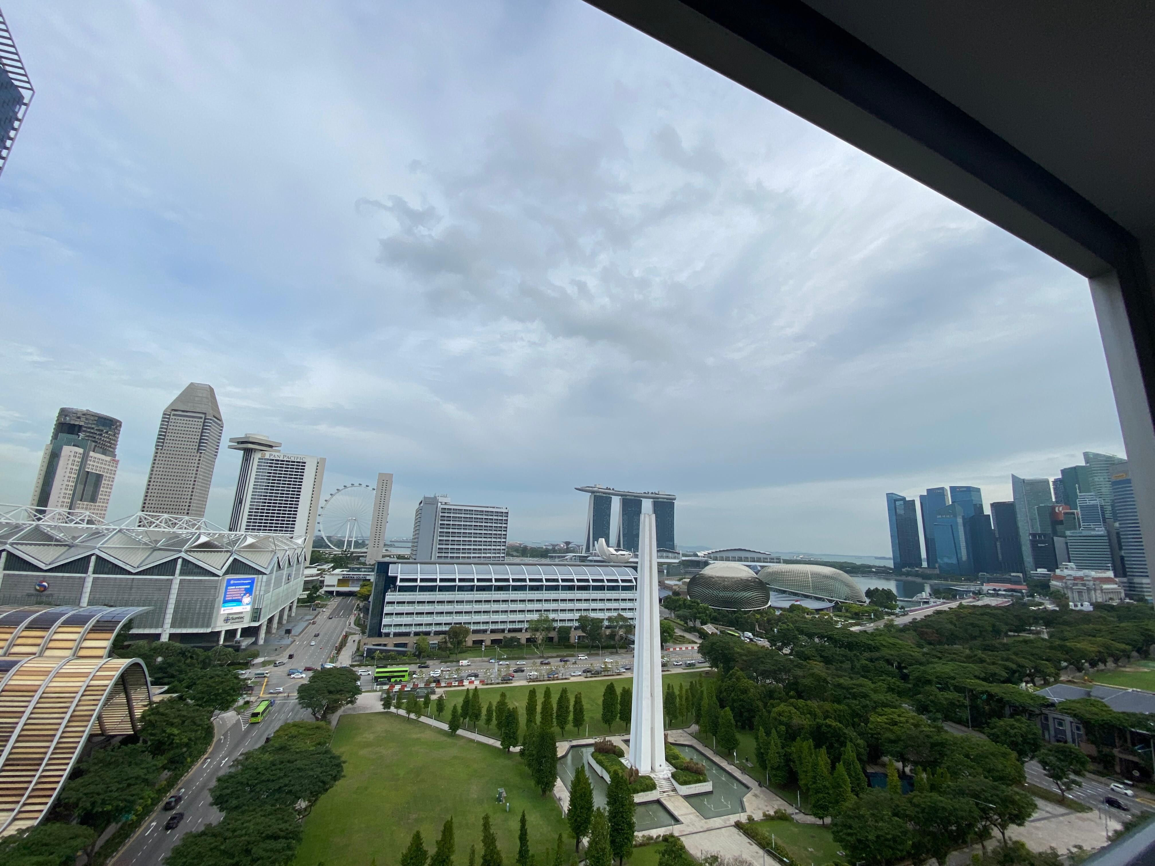 View of marina bay sands, sg flyer and gardens by the bay