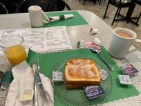 Just toast to eat for your free breakfast