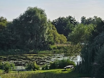 View from the outside seating area across the Meare