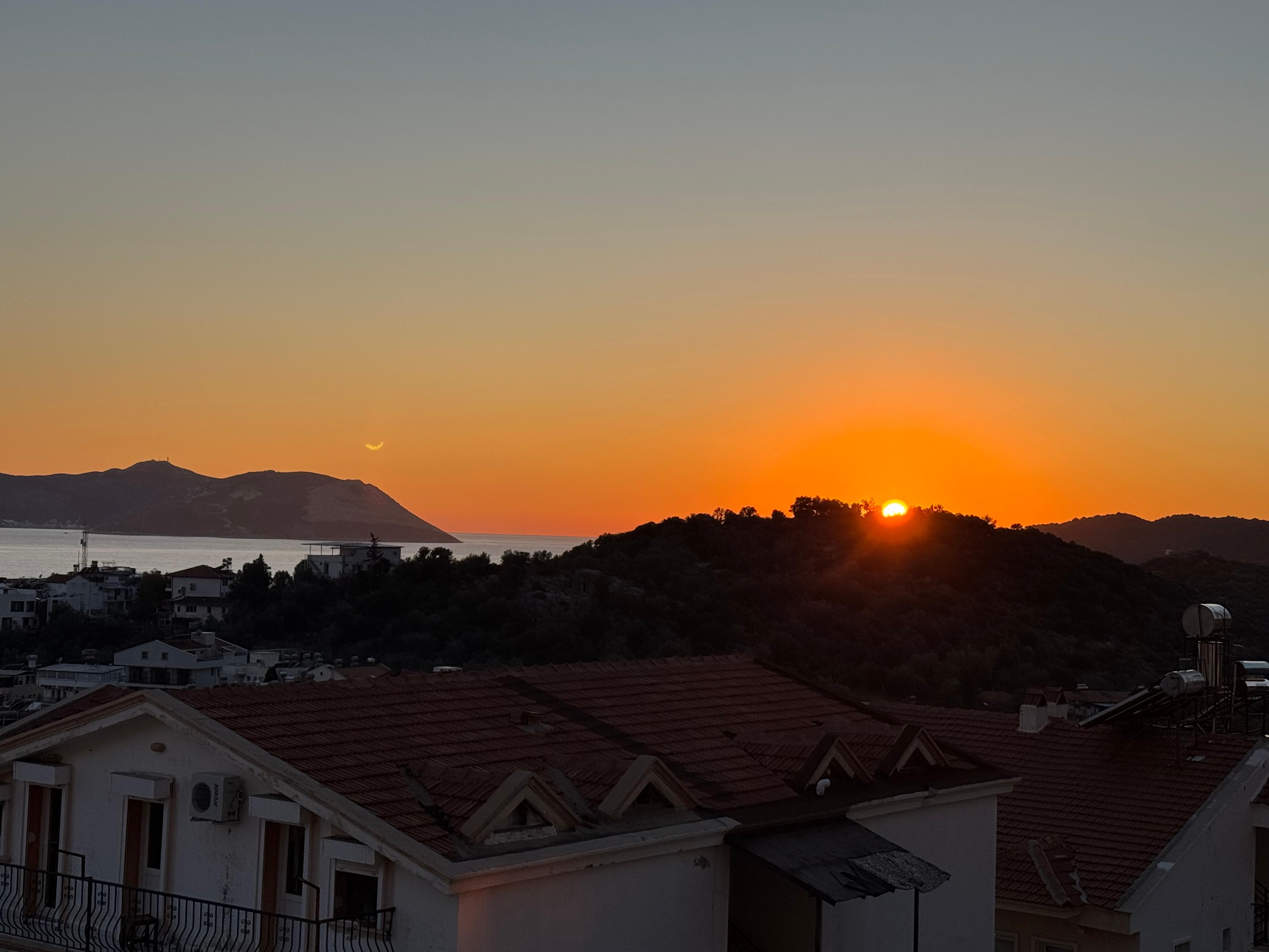 Sunset from the balcony. 