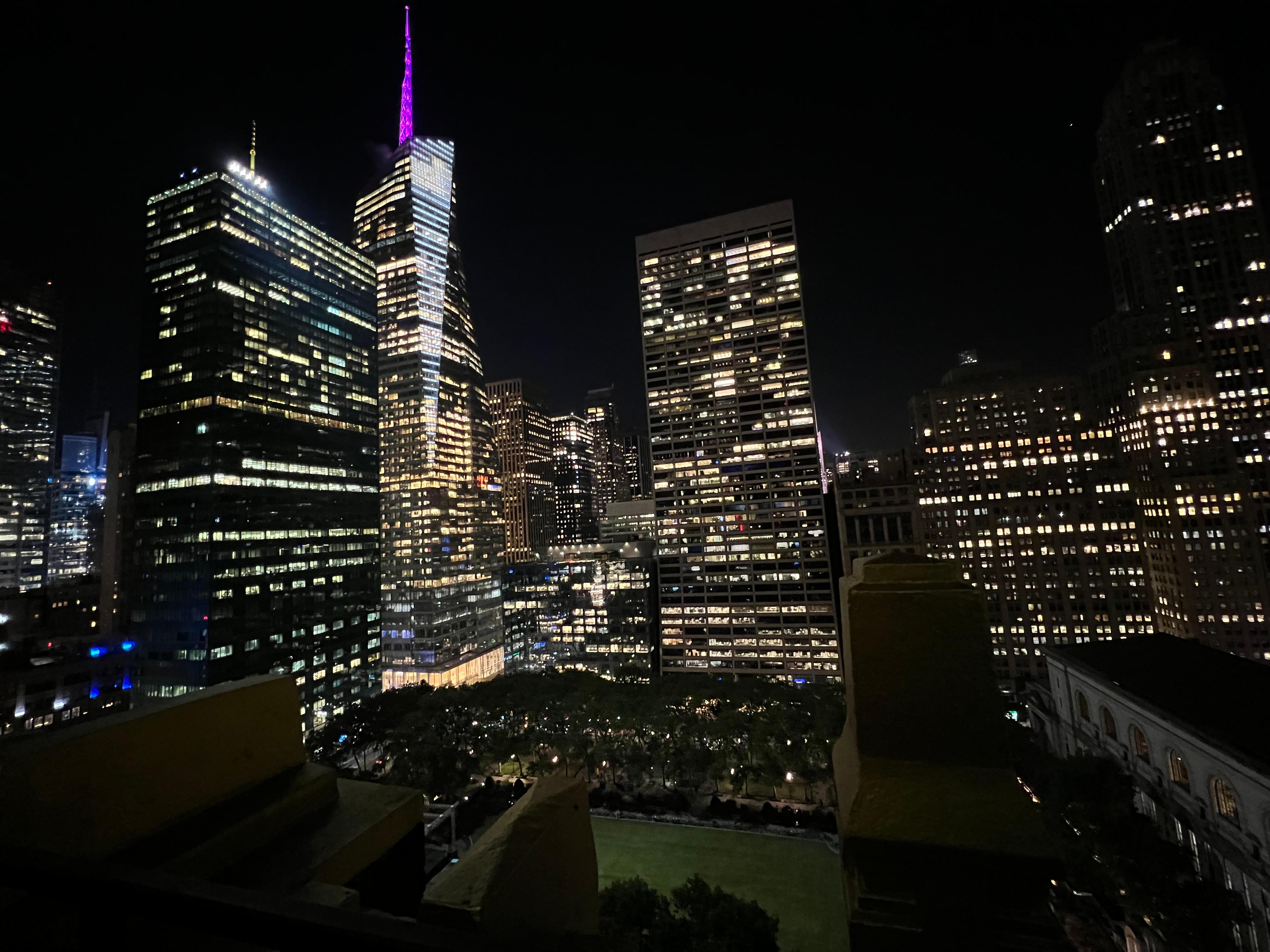 Vue de la chambre le soir!