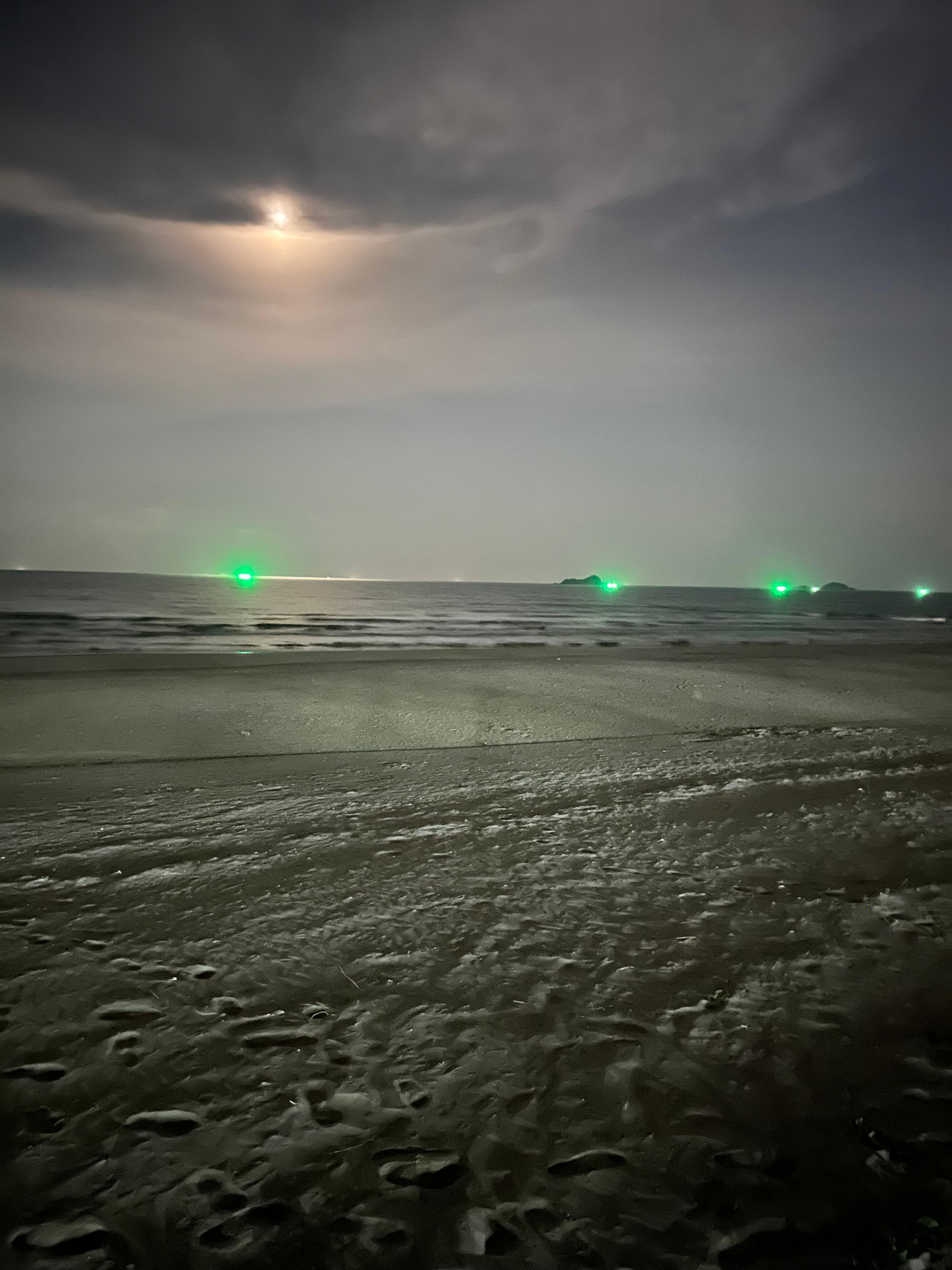 Nighttime on the beach 