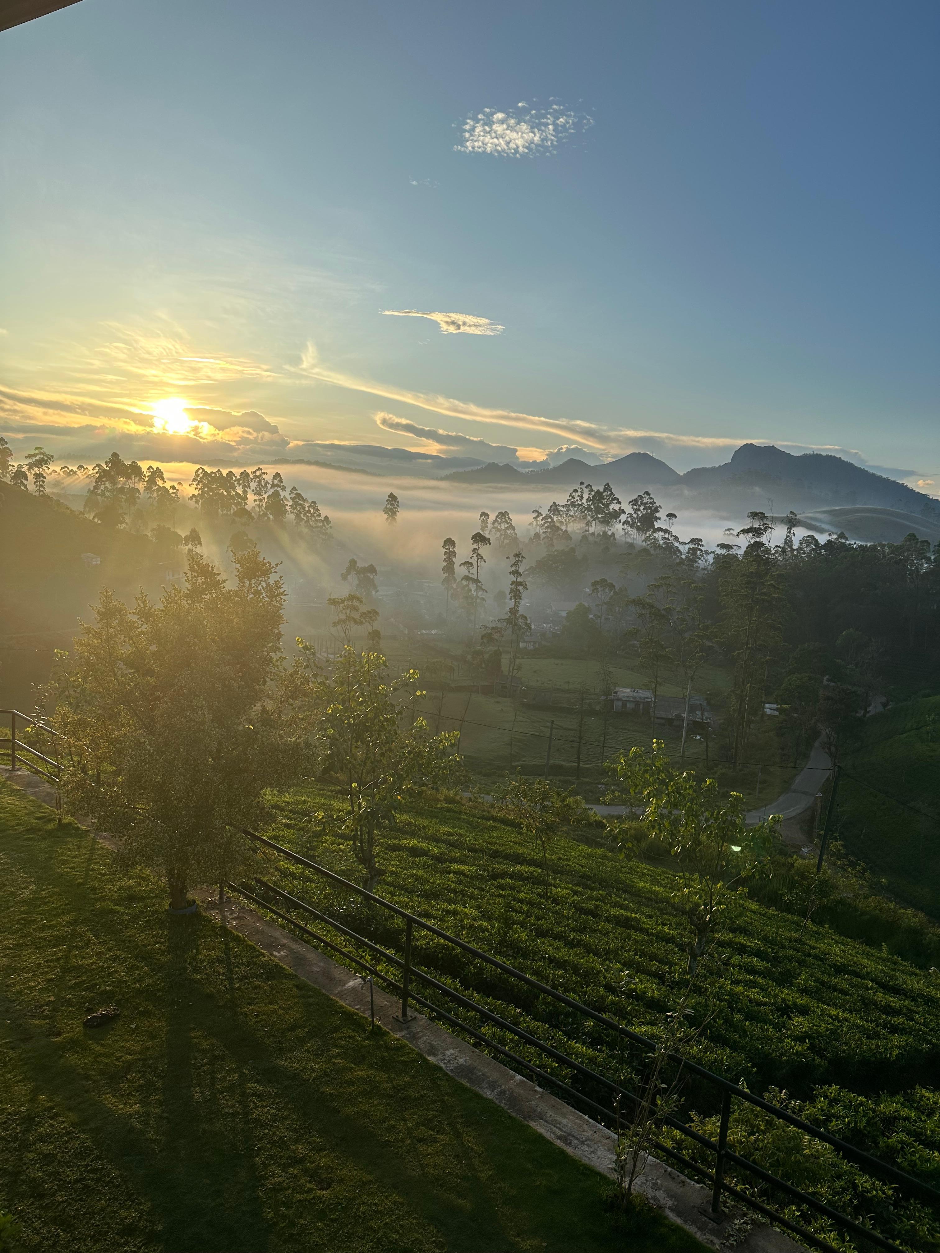 Sonnenaufgang vom Balkon