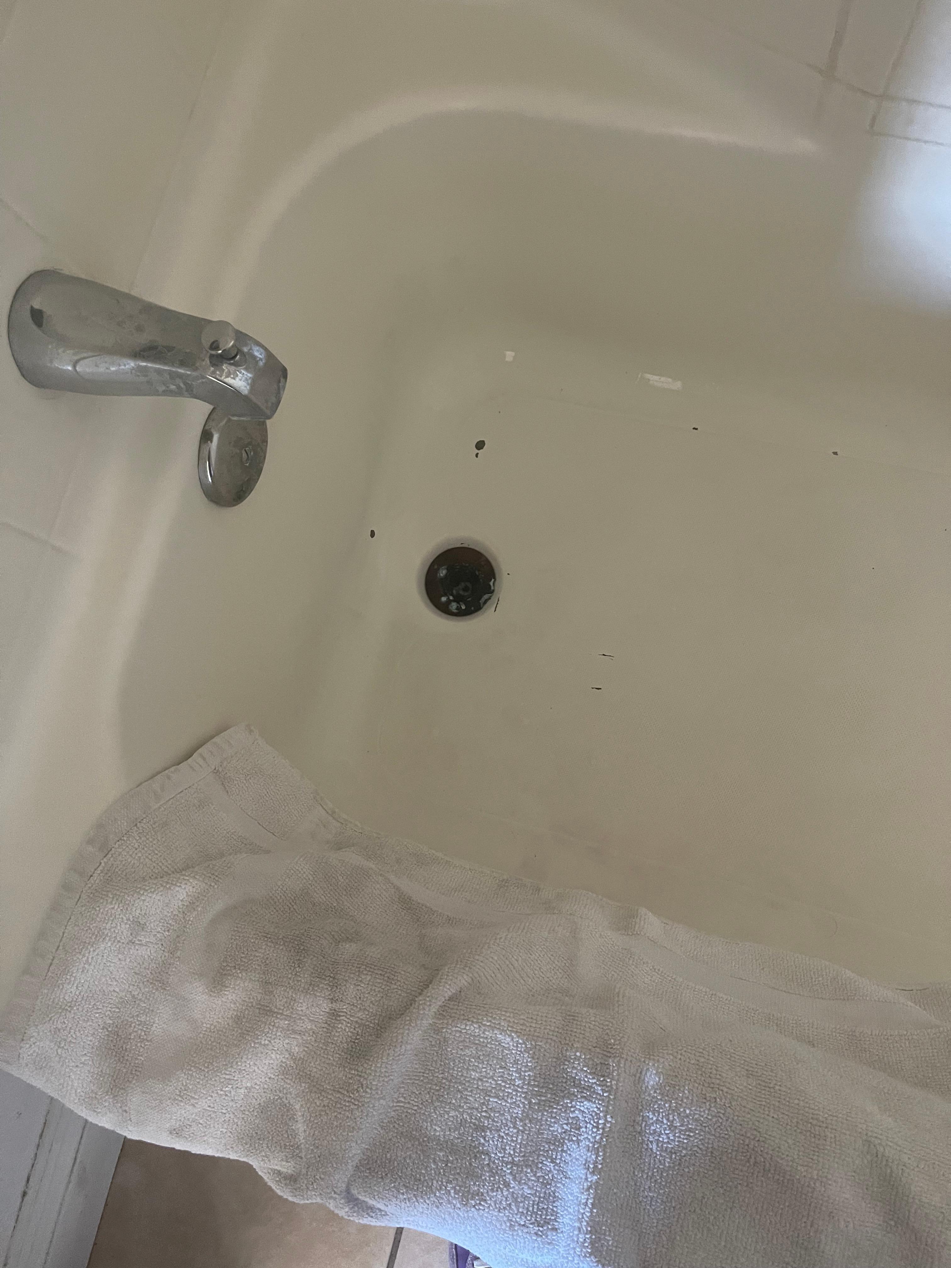 Rusty bathtub drain