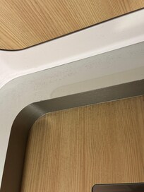 Dirt in corner of room
