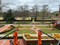 Garden and courtyard below terrace.