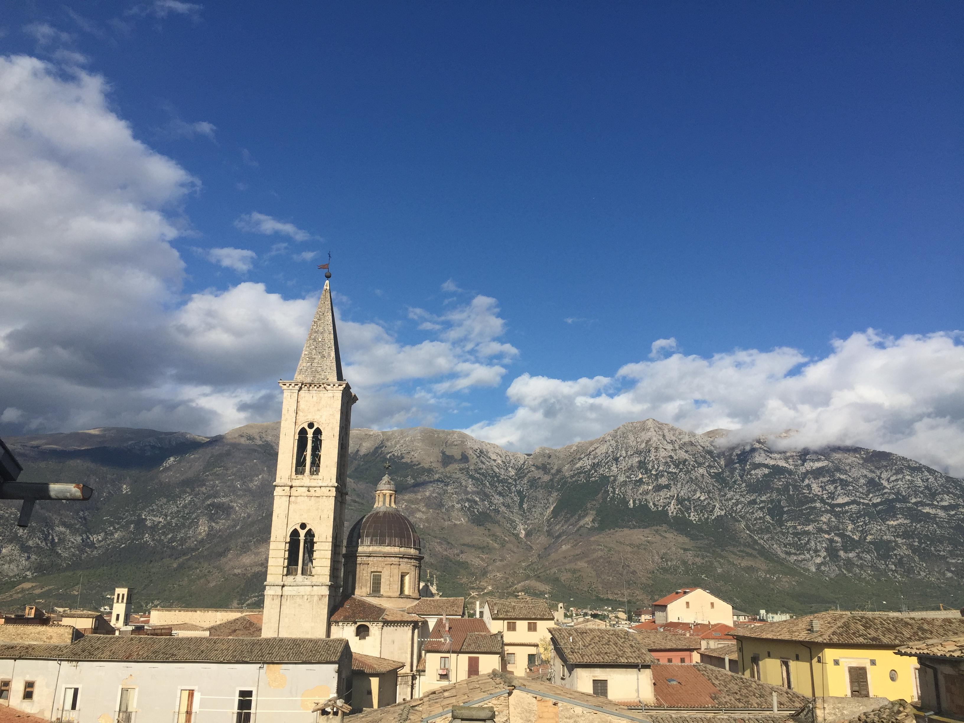 Vue depuis la terrasse du petit-déjeuner 