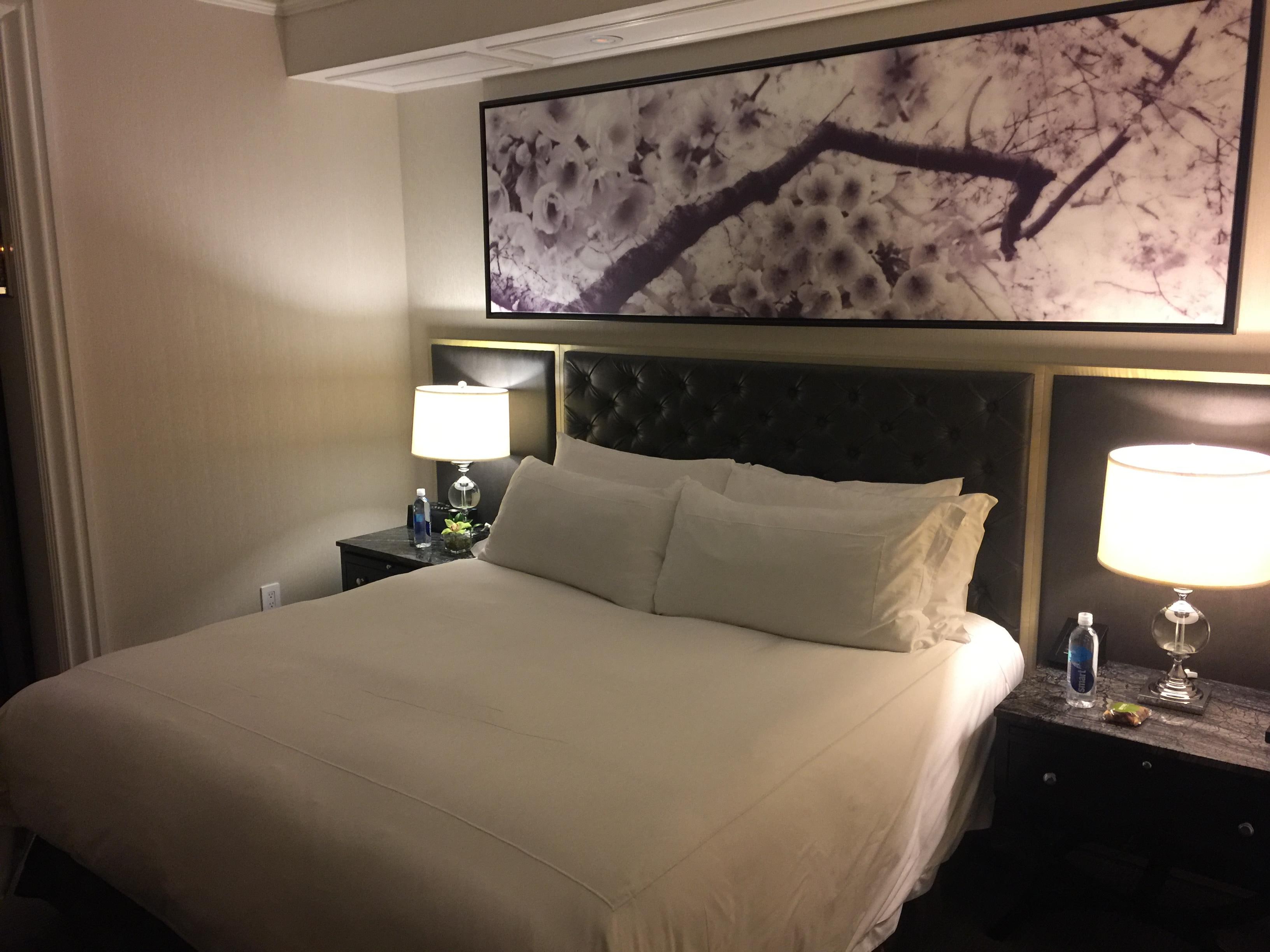 Very comfortable bed with great super soft Egyptian sheets!
