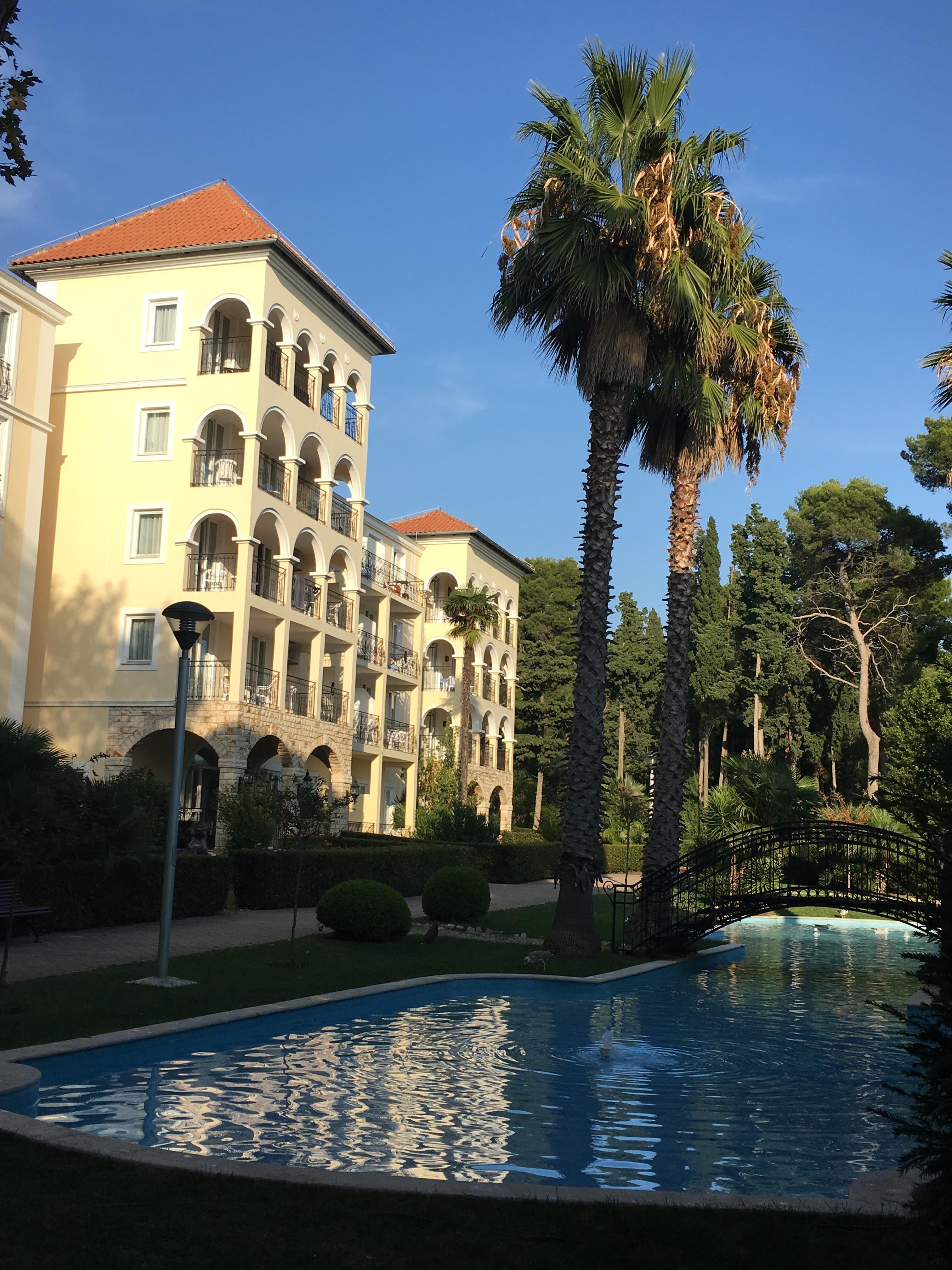 Our room was in the taller building