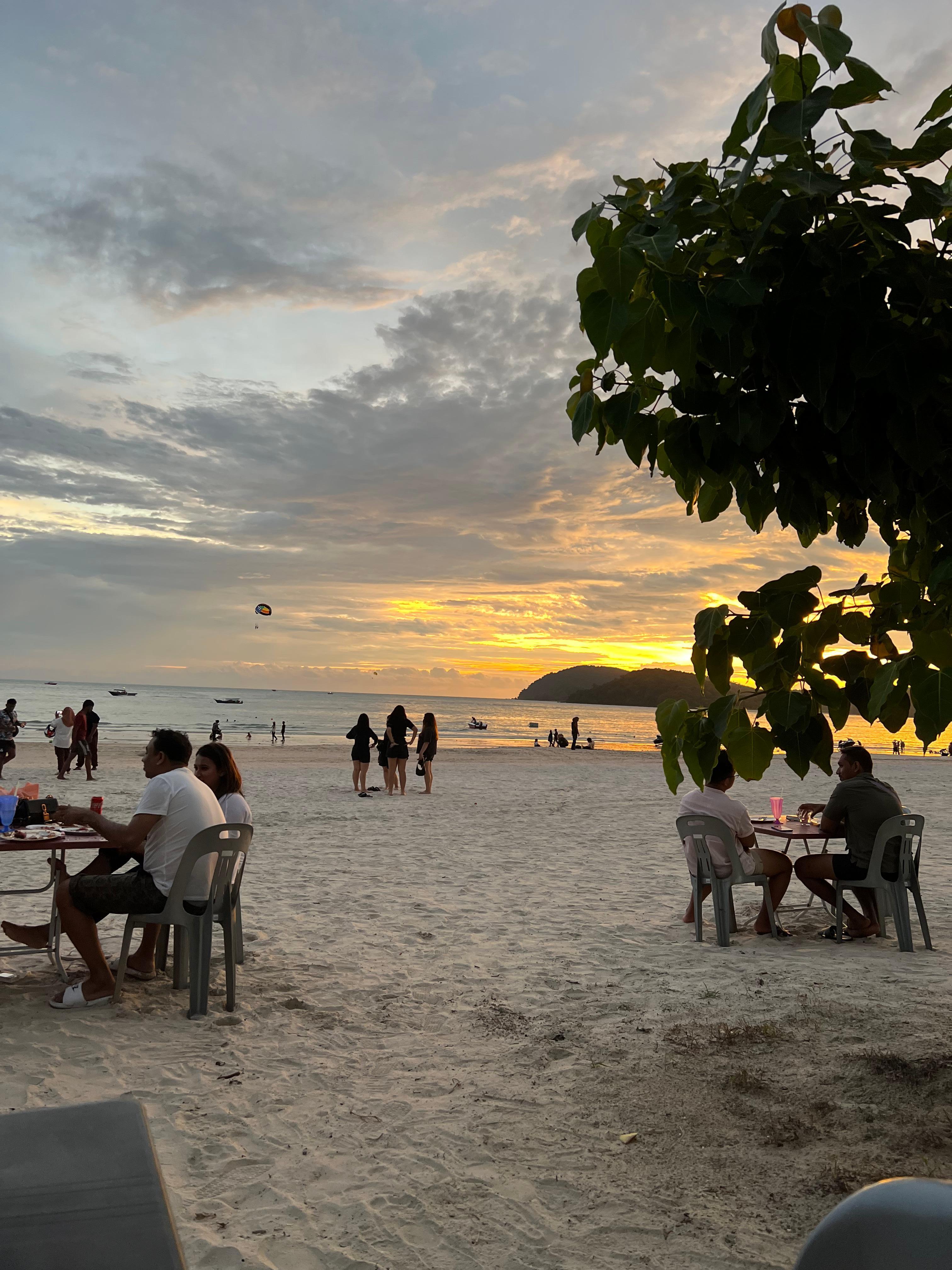 Chenang Beach, a short walk from our hotel.