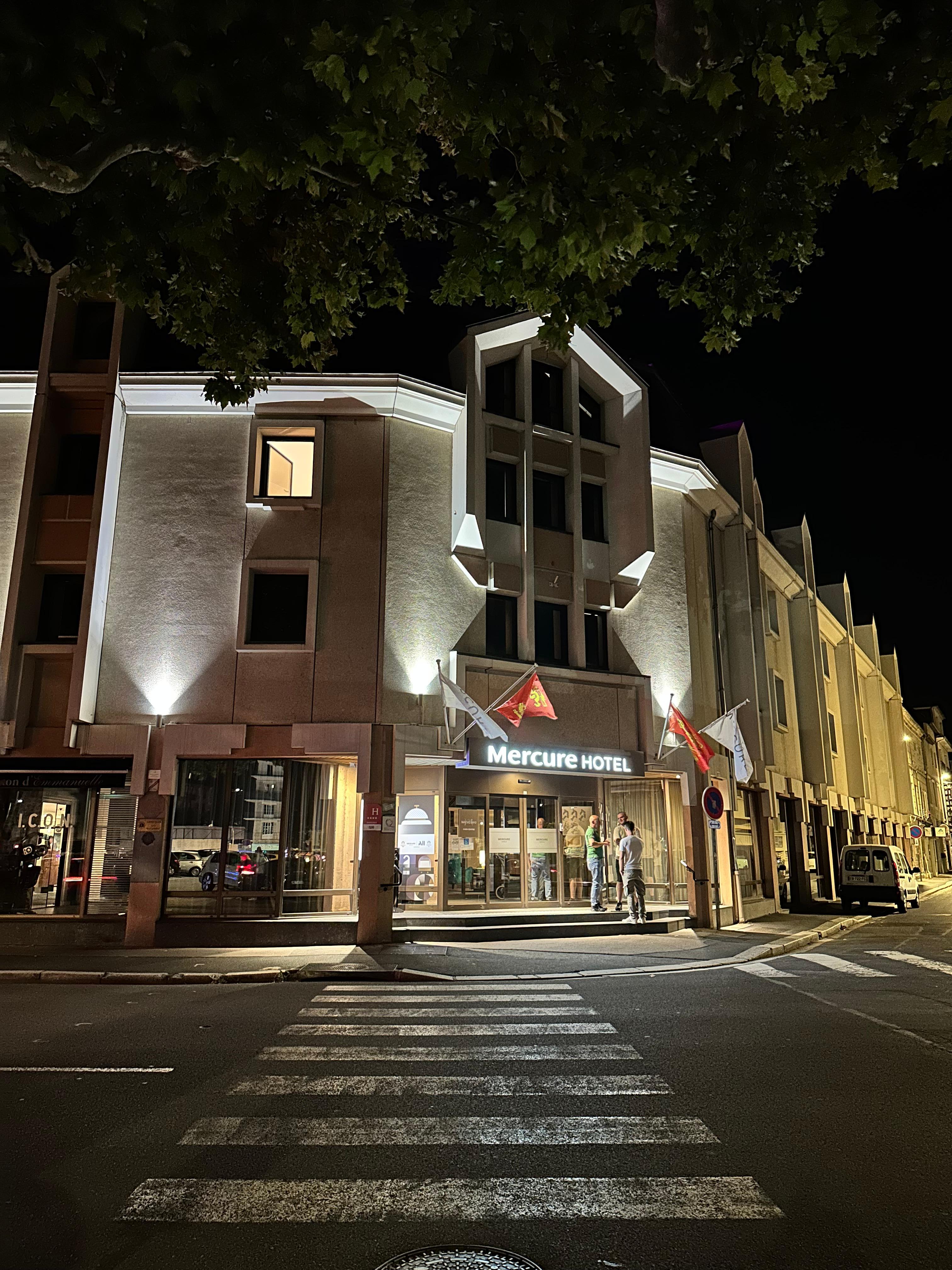 Hotel Front at Night