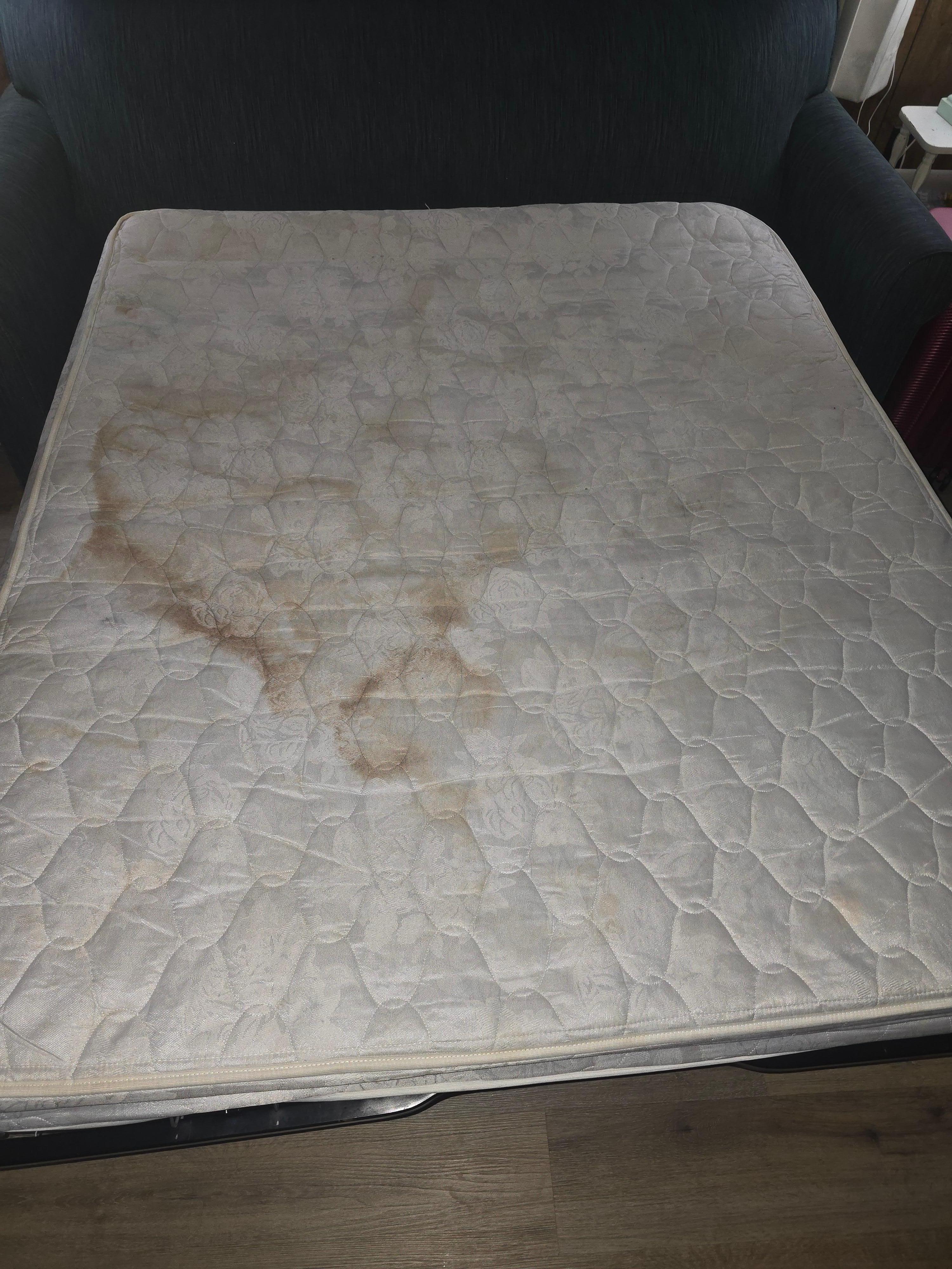 Stains on sofa bed