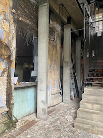 Hotel had a funky industrial vibe, but was difficult to find