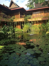 Vue depuis la salle du restaurant