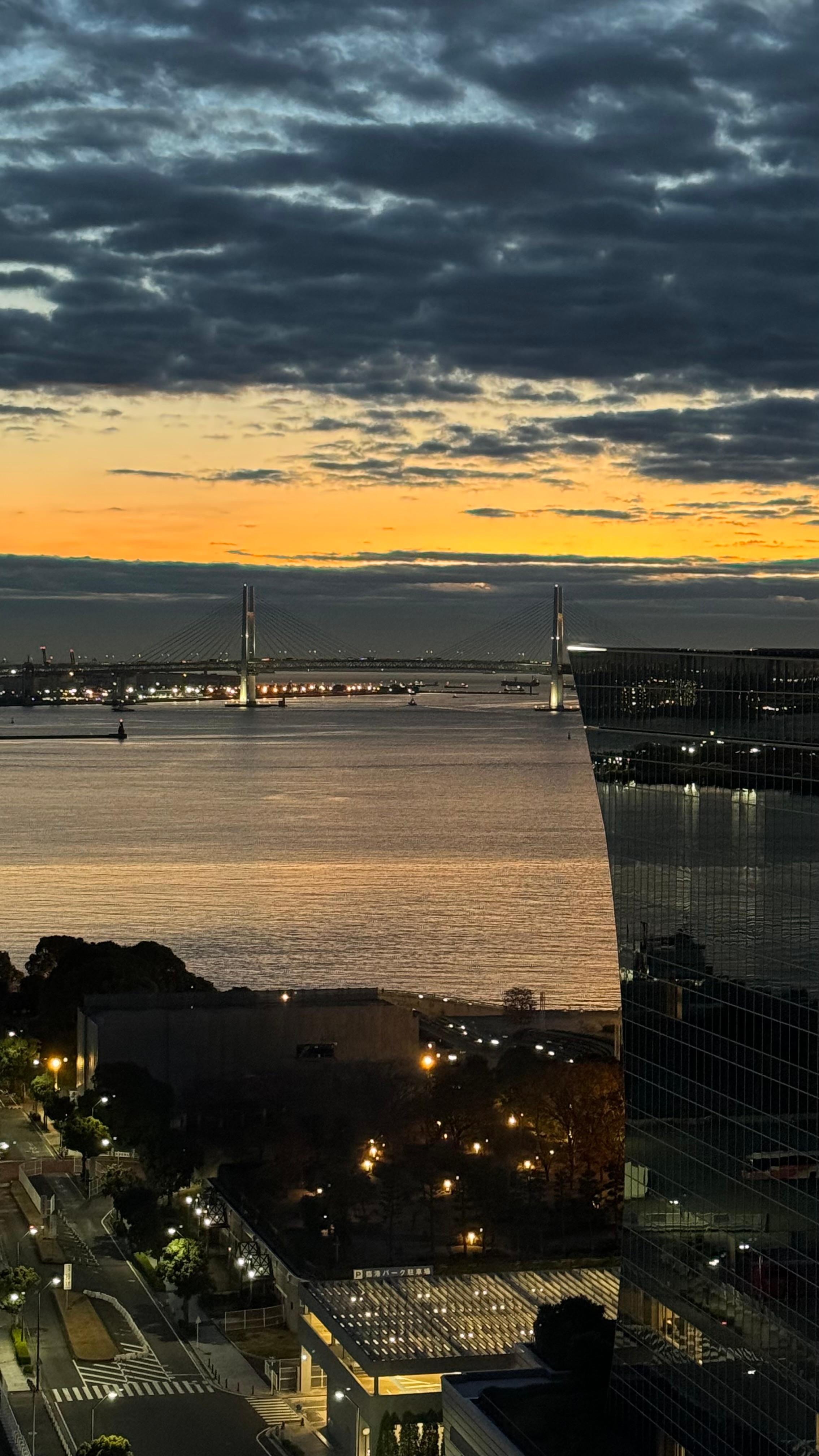 部屋からの夕景