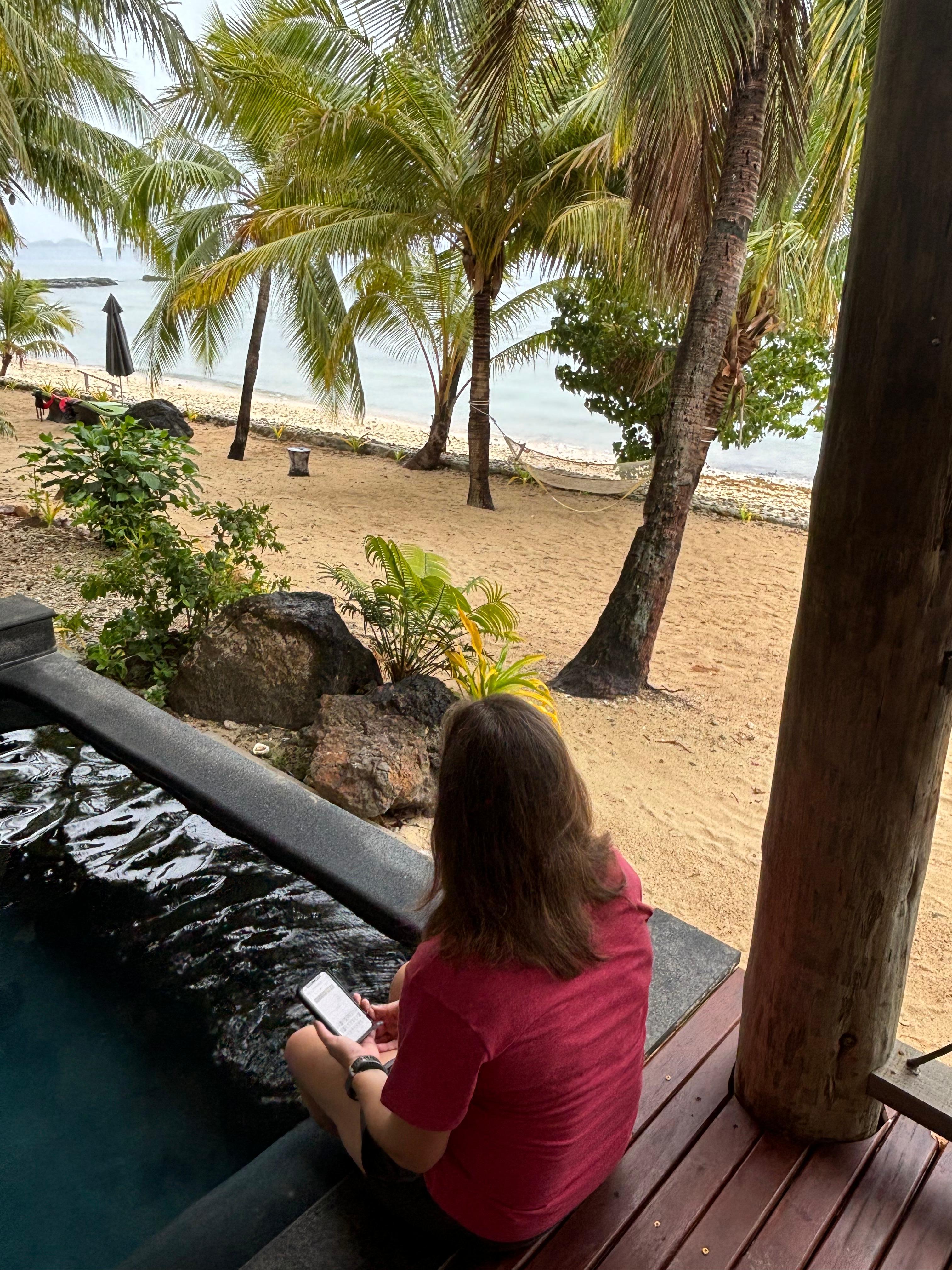 Plunge pool off our porch.  