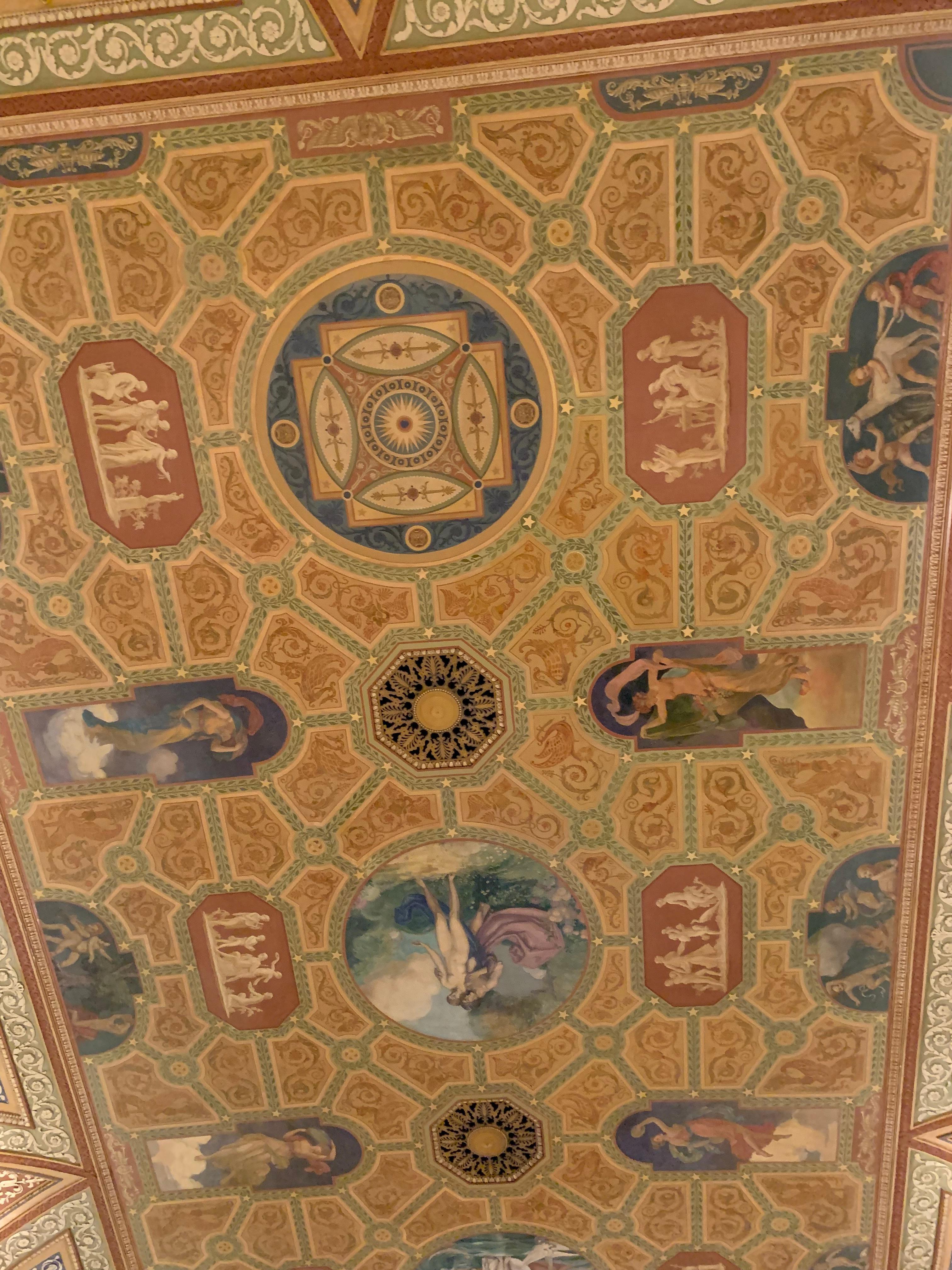 The ceiling in the lobby.