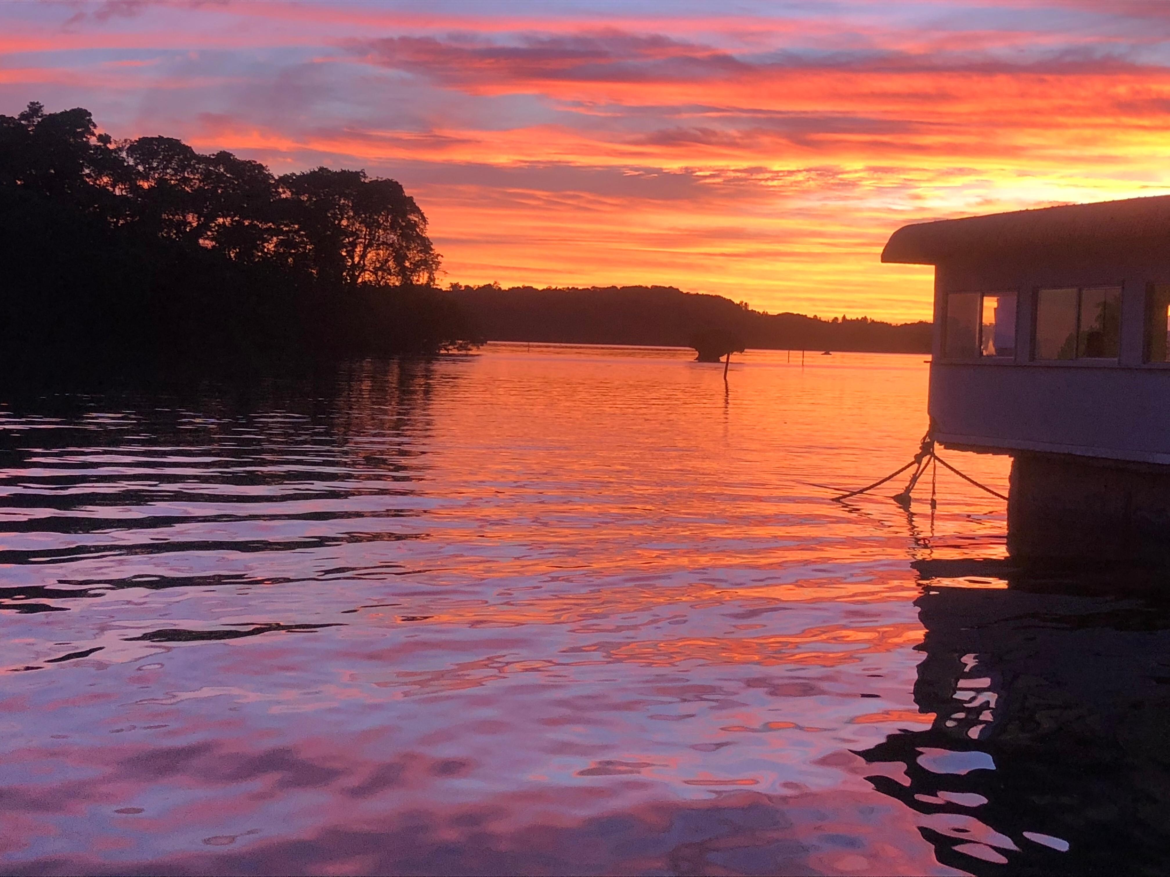 Saw an amazing sunset over the water on my last night