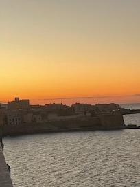 Sunset from roof terrace.