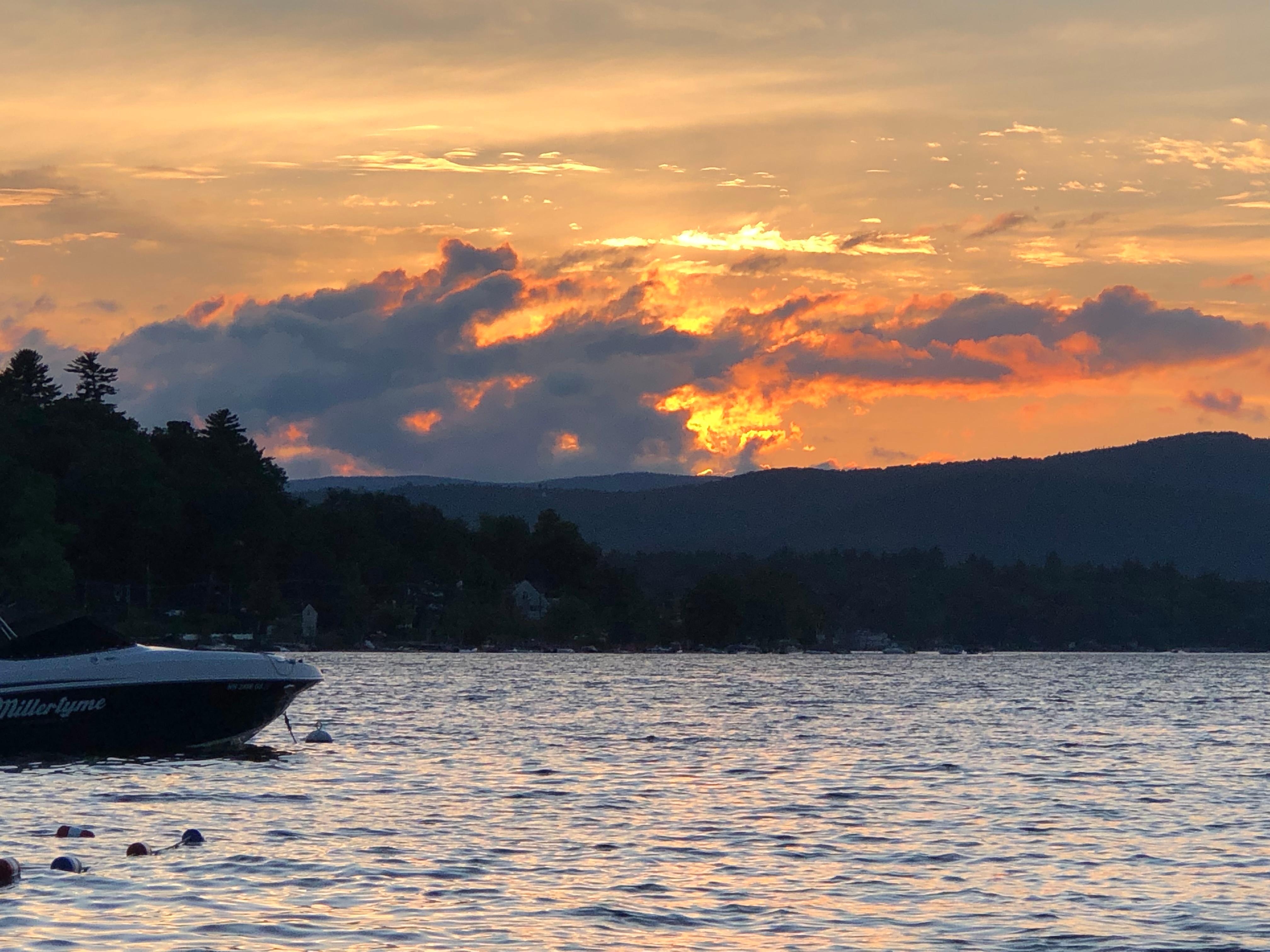 Sunset on nearby Newfound Lake