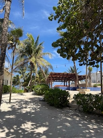 Pathway to beach and pool