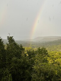 View from balcony while raining