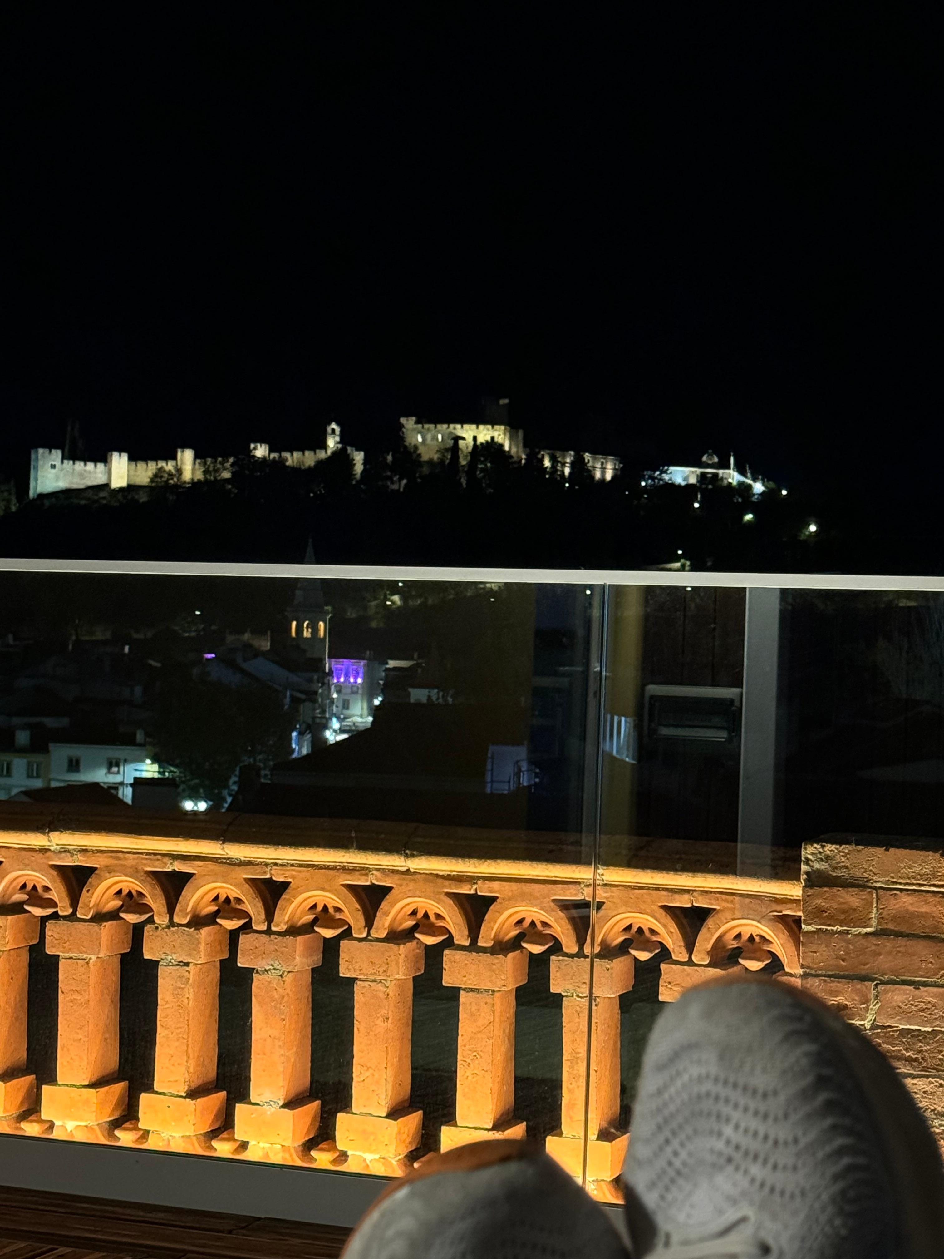 Night view of Convento do Cristo 
Resting with Feet up 