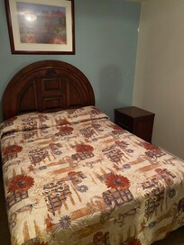 Two of these on separate bedrooms. The best part of the place.