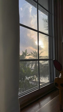 View of the sunrise from the bed !