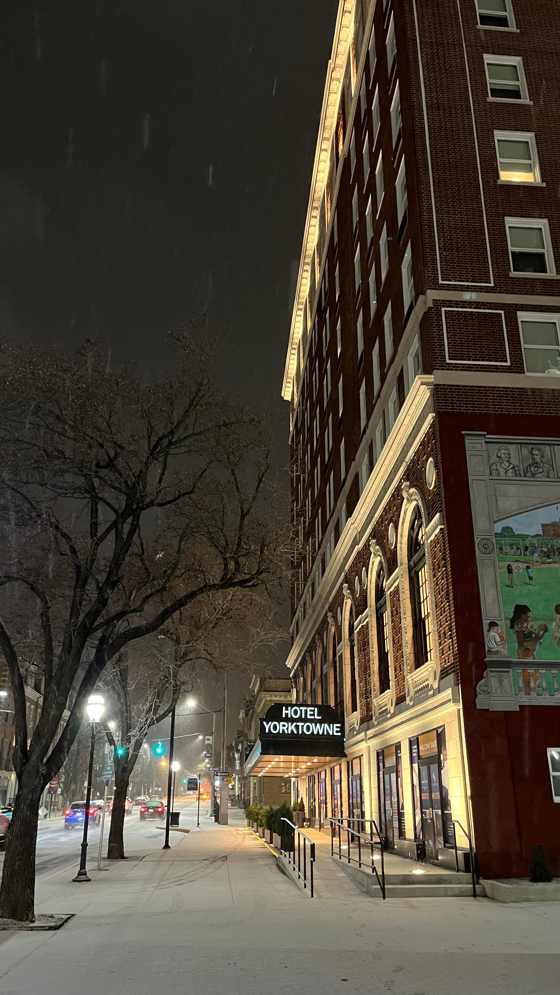 Outside in the winter