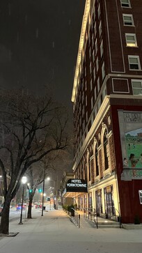 Outside in the winter