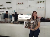Newly appointed model for NA Coffee @ Hadrah hotel..highly recommend..great coffee..🤭