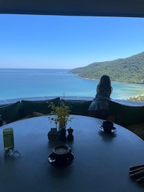 View from floating table at citron restaurant.