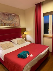 The room was nice, but not very big.