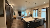 Kitchen looking into family room