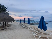 The beach at the sister hotel, Reef Coco Beach