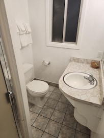 Bathroom clean and soap with shampoo too