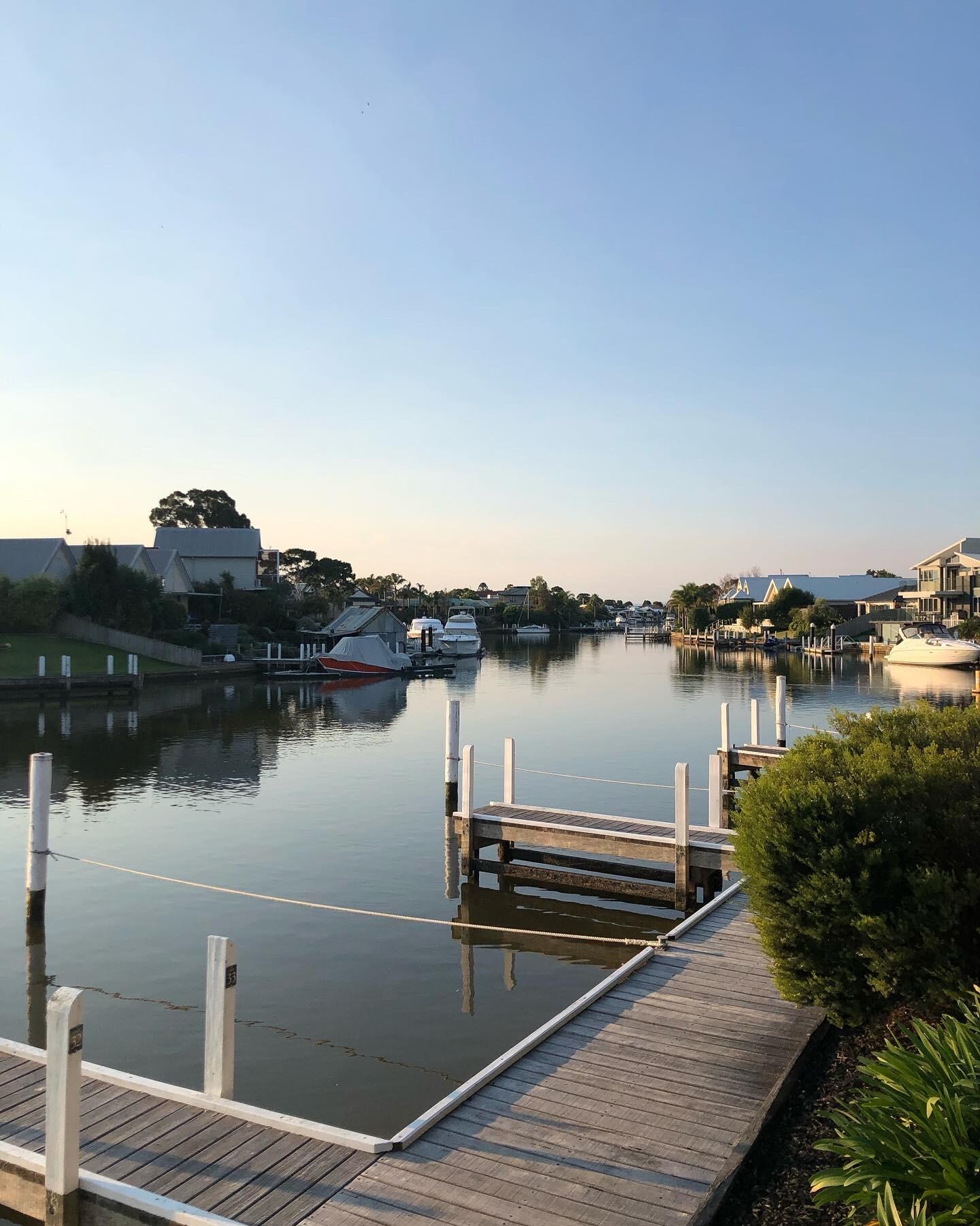 The peaceful inlet & jetty right outside our accommodation