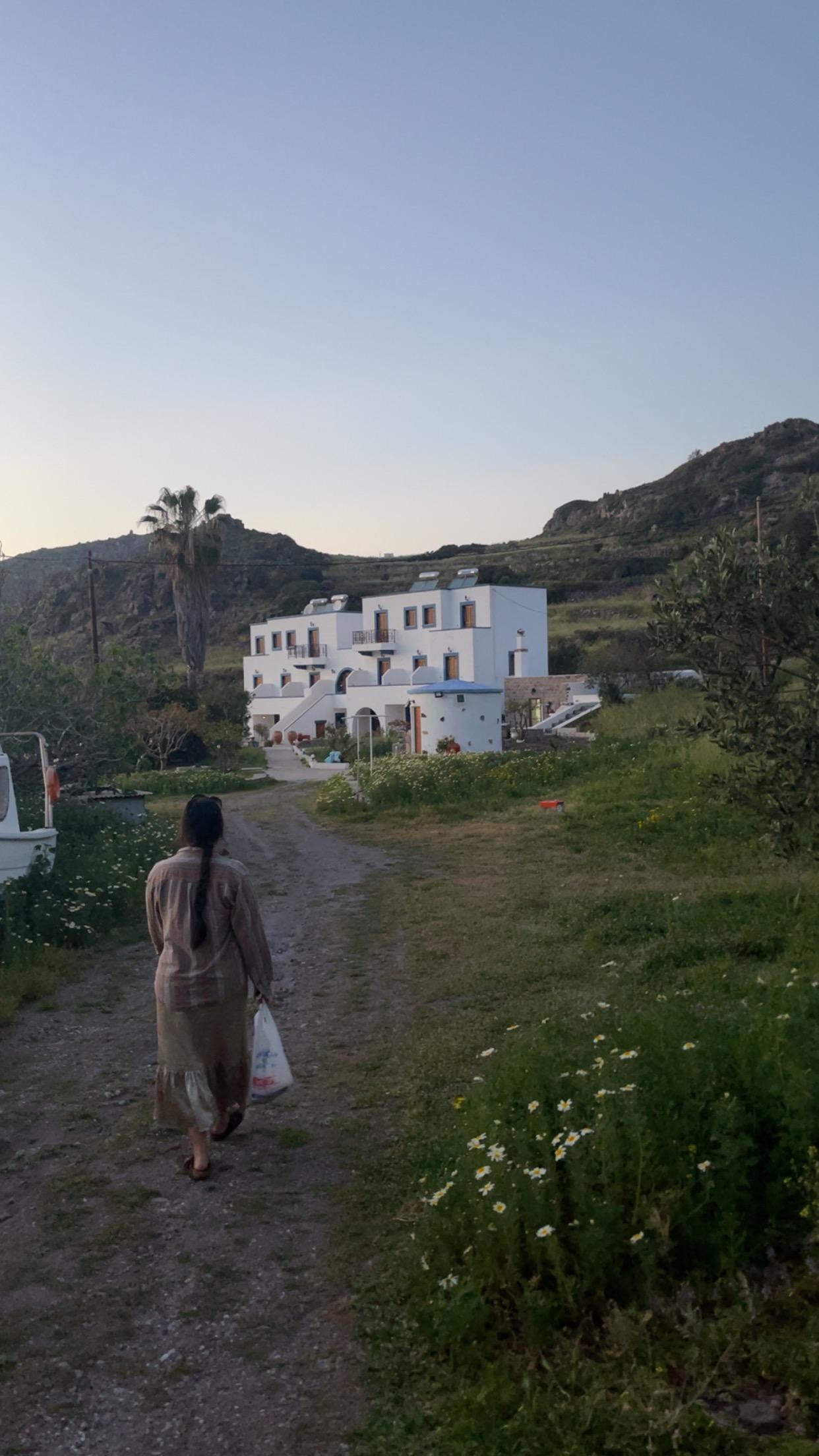 Walking back from the beach