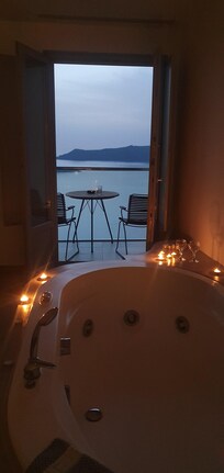 Udsigt fra rummet med jacuzzi