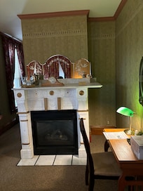 Fireplace in bedroom