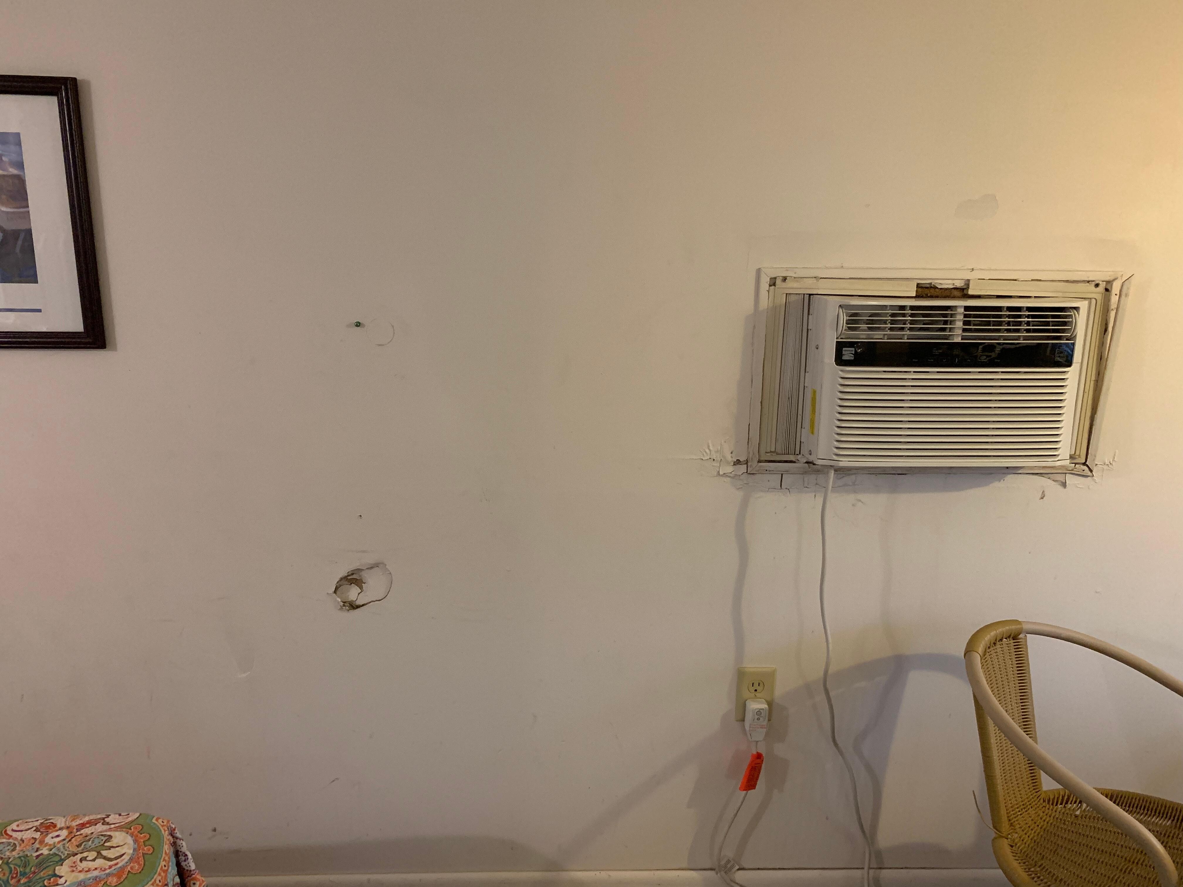 Hole in the wall that could easily be fixed 