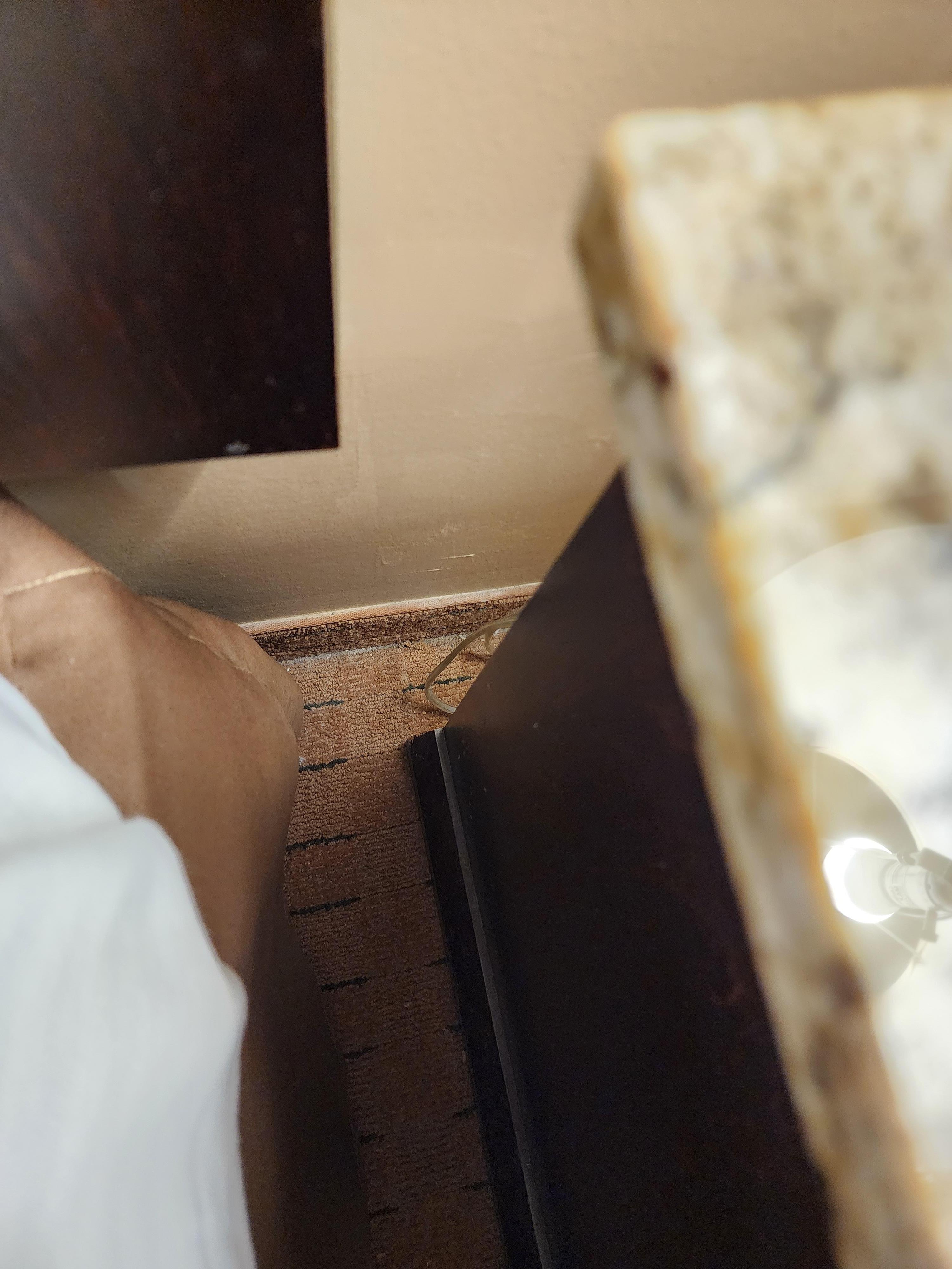 Behind the night stand