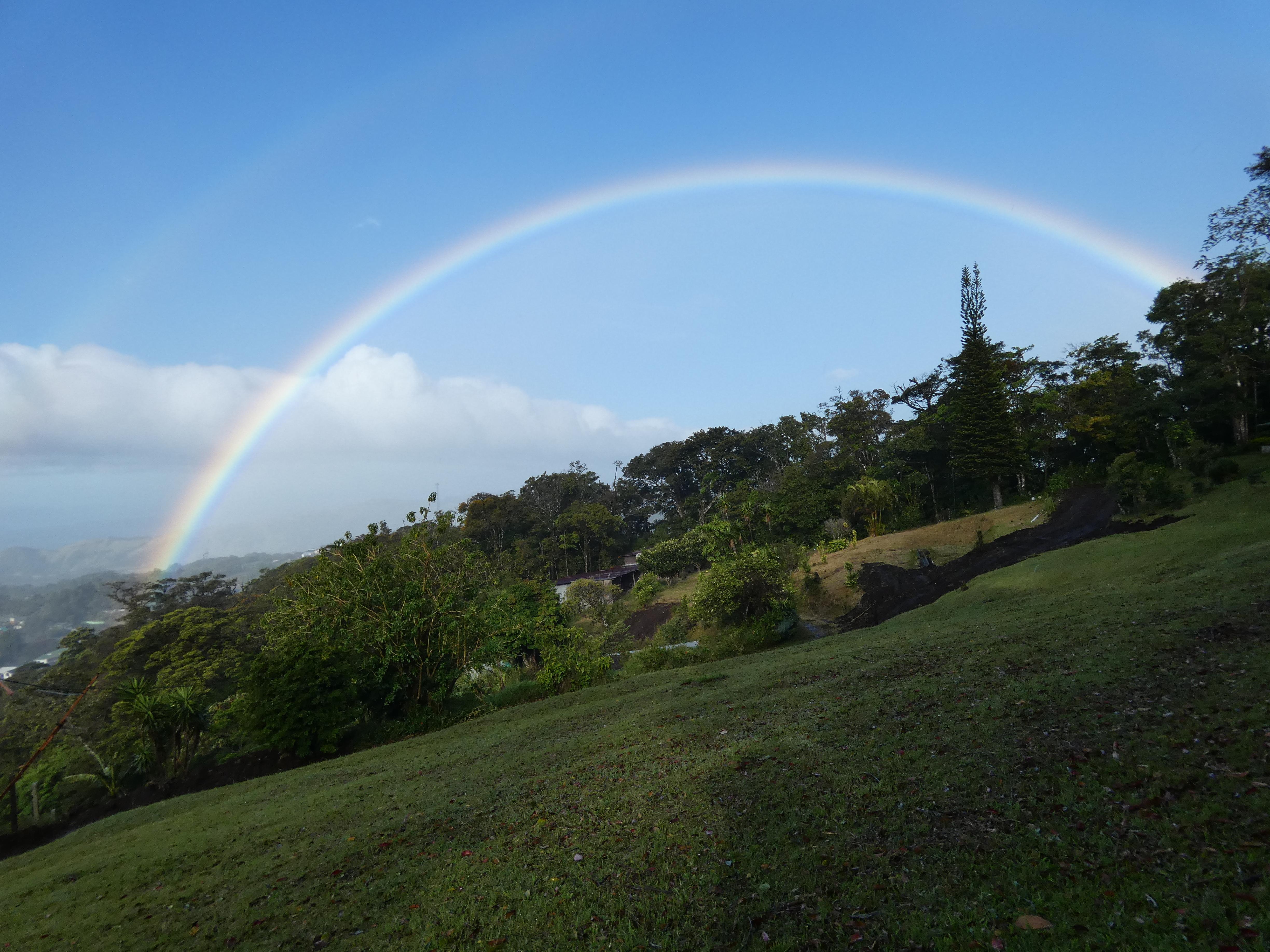 Rainbow from cabin